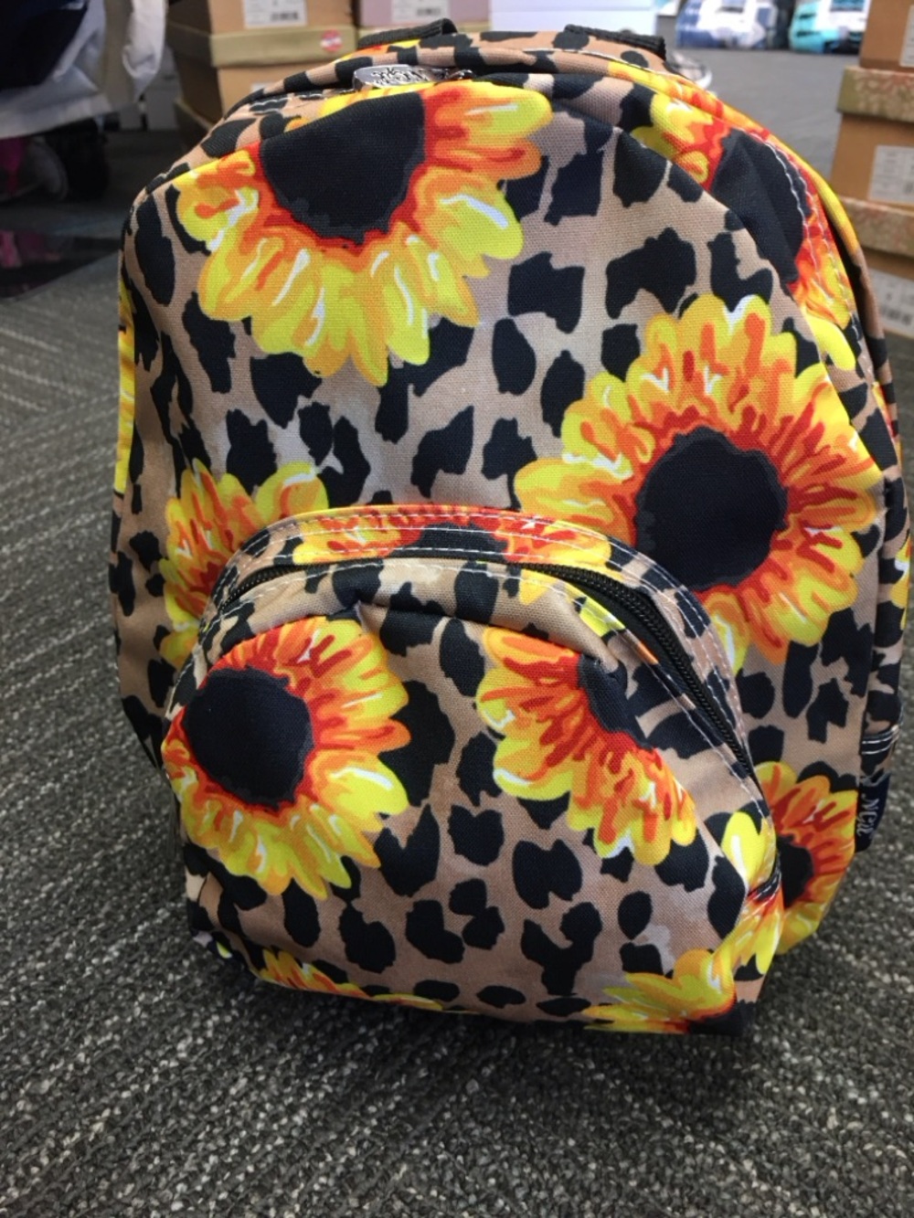 Small Sunflower Leopard Backpack